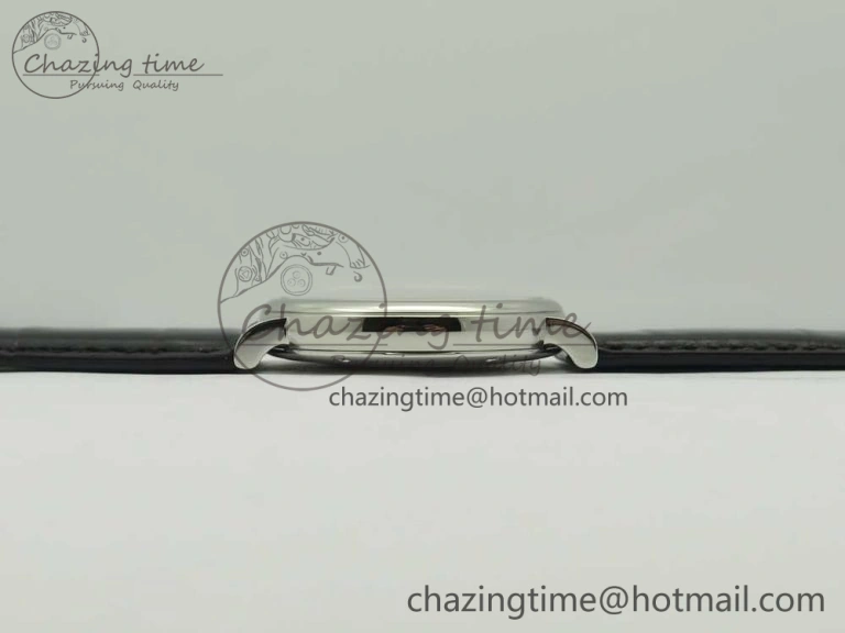 Portofino Automatic SS FKF 1:1 Best Edition White Dial RG Markers on Black Leather Strap A2892