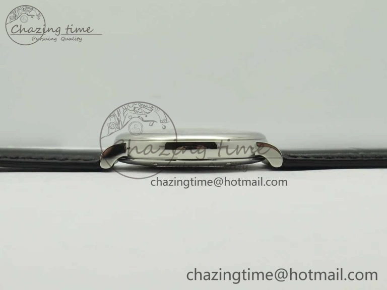Portofino Automatic SS FKF 1:1 Best Edition White Dial SS Markers on Black Leather Strap A2892