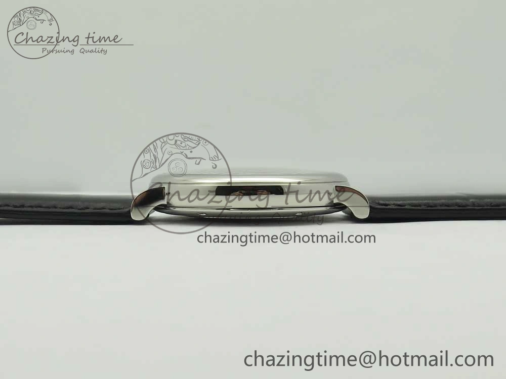 Portofino Automatic SS FKF 1:1 Best Edition White Dial SS Markers on Black Leather Strap A2892