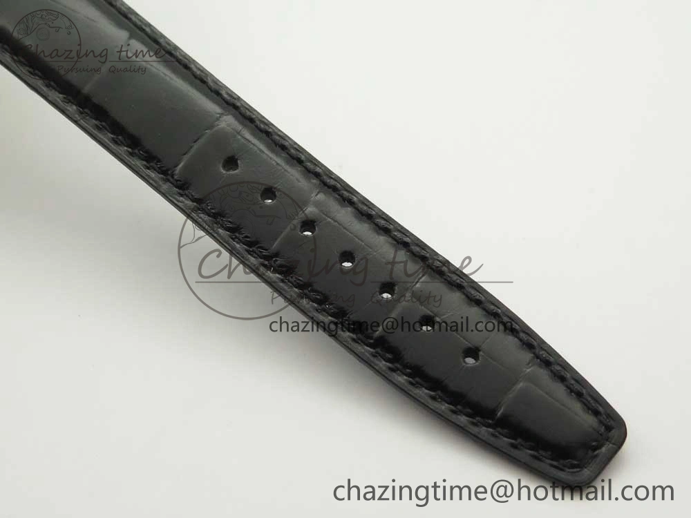 Portofino Automatic SS FKF 1:1 Best Edition White Dial SS Markers on Black Leather Strap A2892