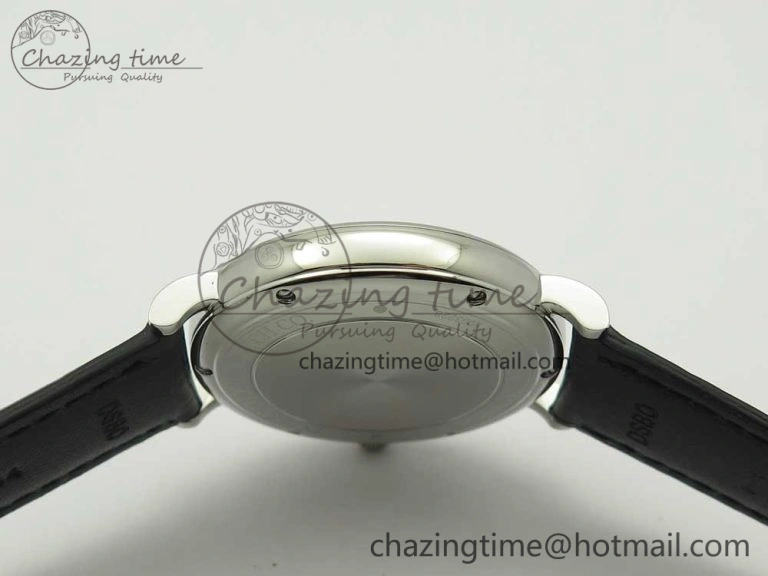 Portofino Automatic SS FKF 1:1 Best Edition White Dial SS Markers on Black Leather Strap A2892