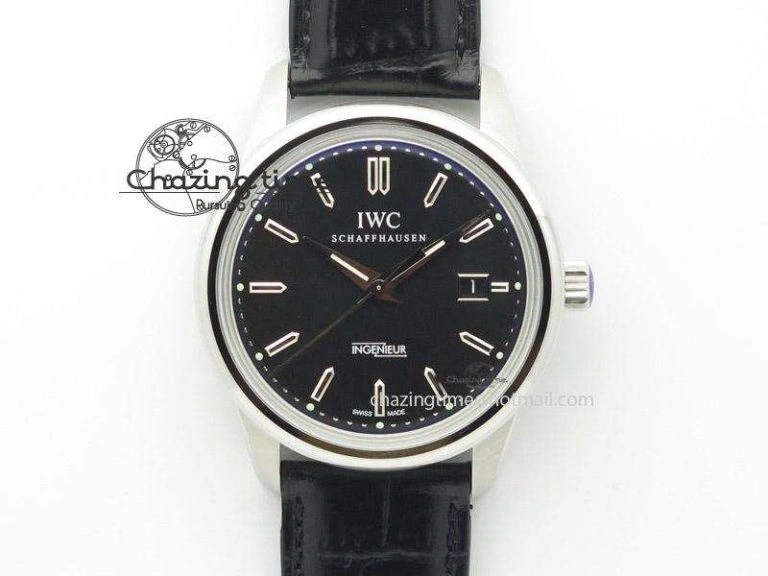 Portofino Automatic SS IW356523 FKF 1:1 Best Edition Blue Dial on Black Croco Strap A2892