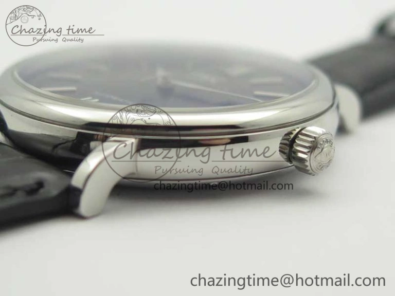 Portofino Automatic SS MKF 1:1 Best Edition Black Dial On Black Leather Strap MIYOTA 9015 V5