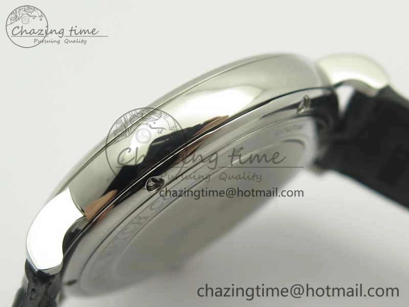 Portofino Automatic SS MKF 1:1 Best Edition Black Dial On Black Leather Strap MIYOTA 9015 V5