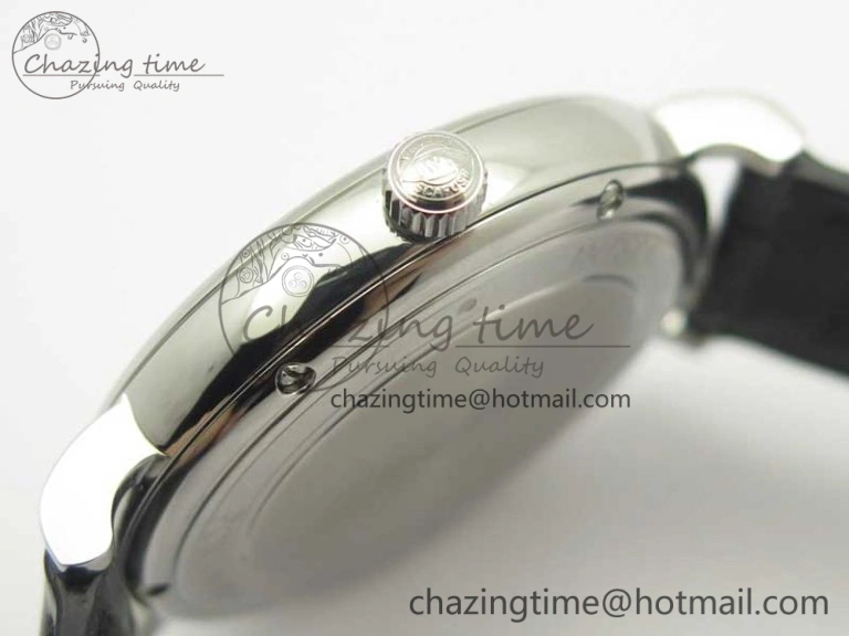 Portofino Automatic SS MKF 1:1 Best Edition Black Dial On Black Leather Strap MIYOTA 9015 V5