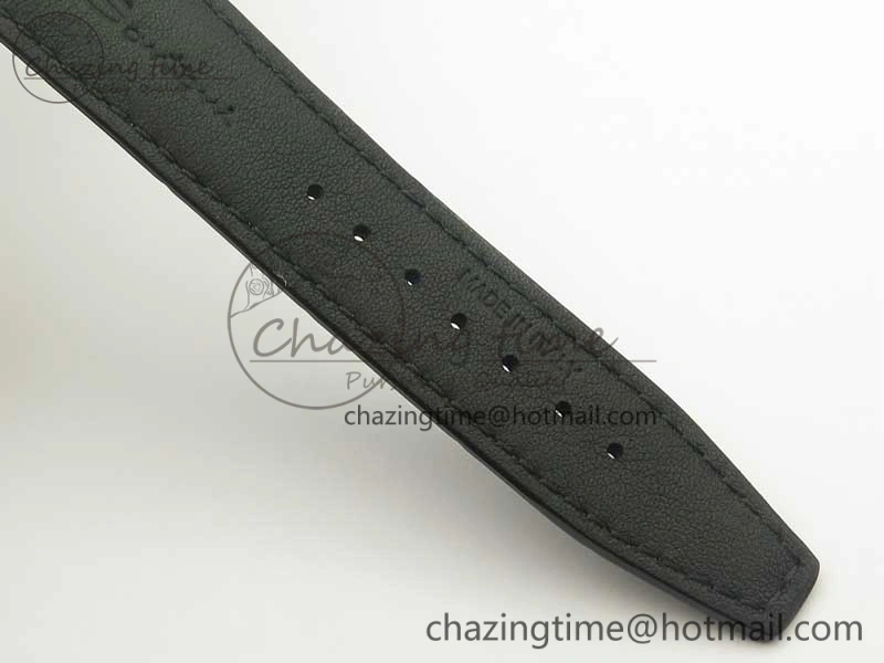 Portofino Automatic SS MKF 1:1 Best Edition Black Dial On Black Leather Strap MIYOTA 9015 V5