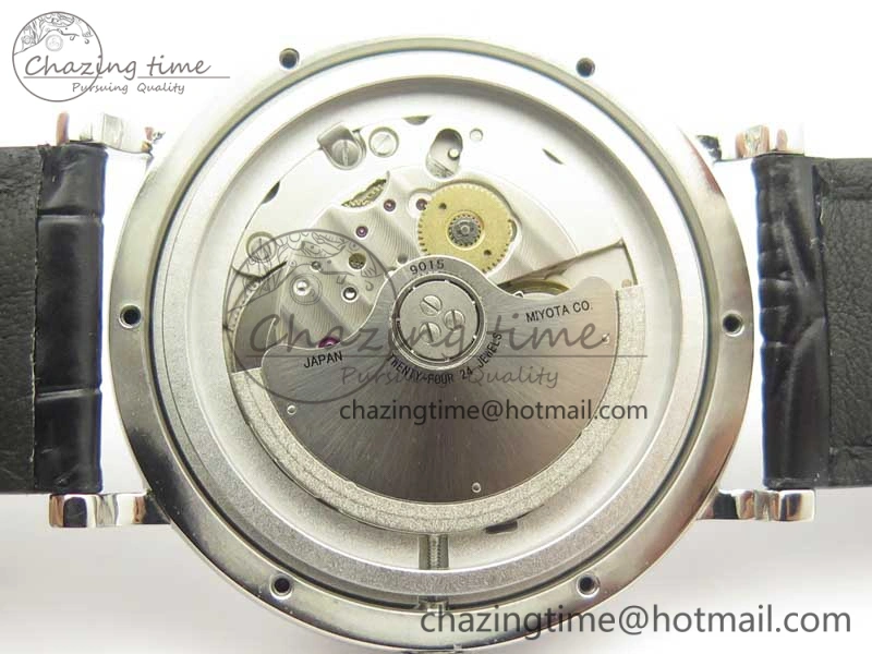 Portofino Automatic SS MKF 1:1 Best Edition Black Dial On Black Leather Strap MIYOTA 9015 V5