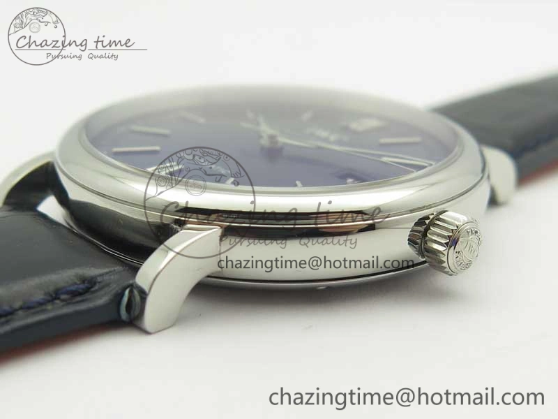 Portofino Automatic SS MKF 1:1 Best Edition Blue Dial On Blue Leather Strap MIYOTA 9015 V5