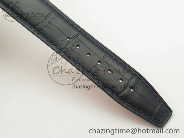 Portofino Automatic SS MKF 1:1 Best Edition Blue Dial On Blue Leather Strap MIYOTA 9015 V5