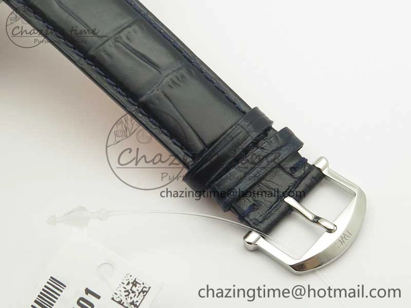 Portofino Automatic SS MKF 1:1 Best Edition Blue Dial On Blue Leather Strap MIYOTA 9015 V5