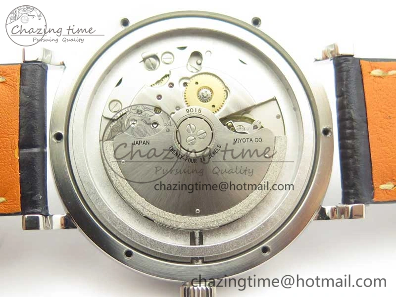 Portofino Automatic SS MKF 1:1 Best Edition Blue Dial On Blue Leather Strap MIYOTA 9015 V5