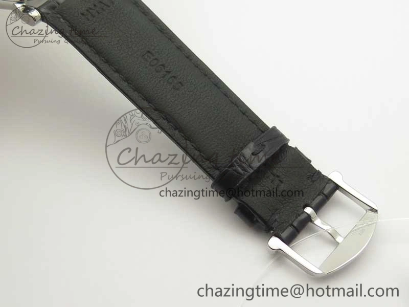 Portofino Automatic SS MKF 1:1 Best Edition White Dial On Black Leather Strap MIYOTA 9015 V5