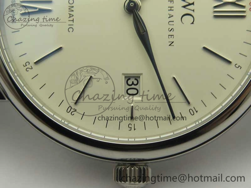 Portofino Automatic SS MKF 1:1 Best Edition White Dial On Black Leather Strap MIYOTA 9015 V5