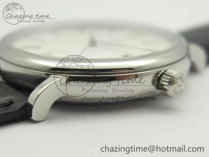 Portofino Automatic SS MKF 1:1 Best Edition White Dial On Black Leather Strap MIYOTA 9015 V5