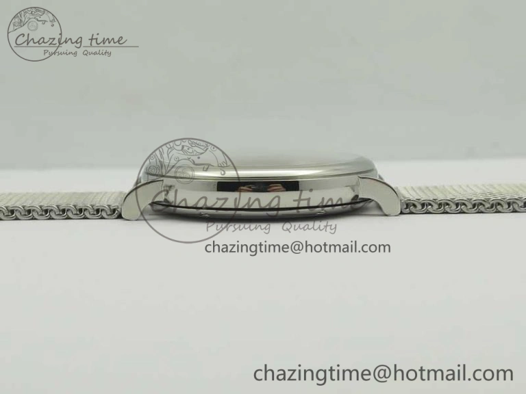 Portofino Automatic SS MKF 1:1 Best Edition White Dial On SS Mesh Bracelet A2892 V4