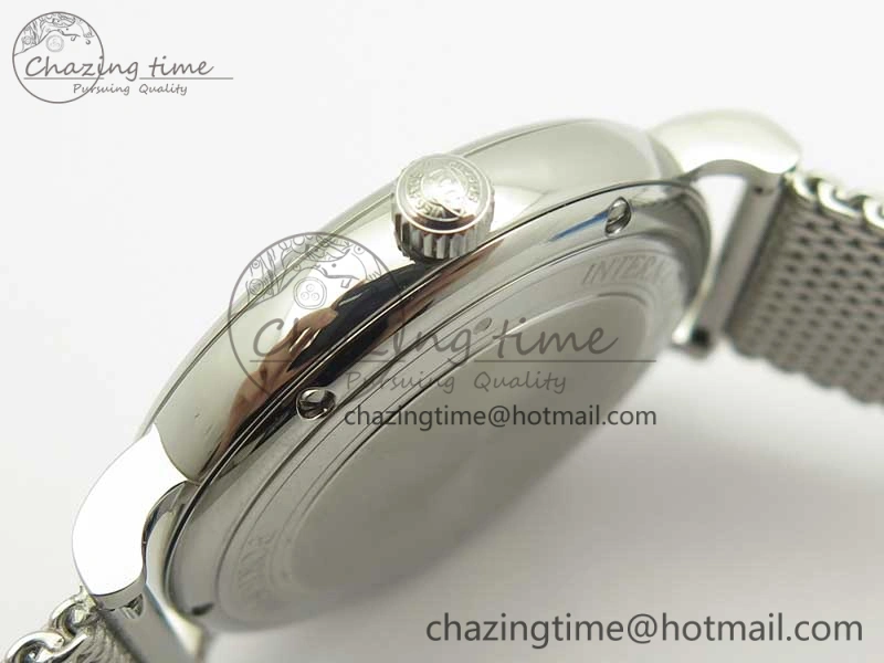 Portofino Automatic SS MKF 1:1 Best Edition White Dial On SS Mesh Bracelet A2892 V4