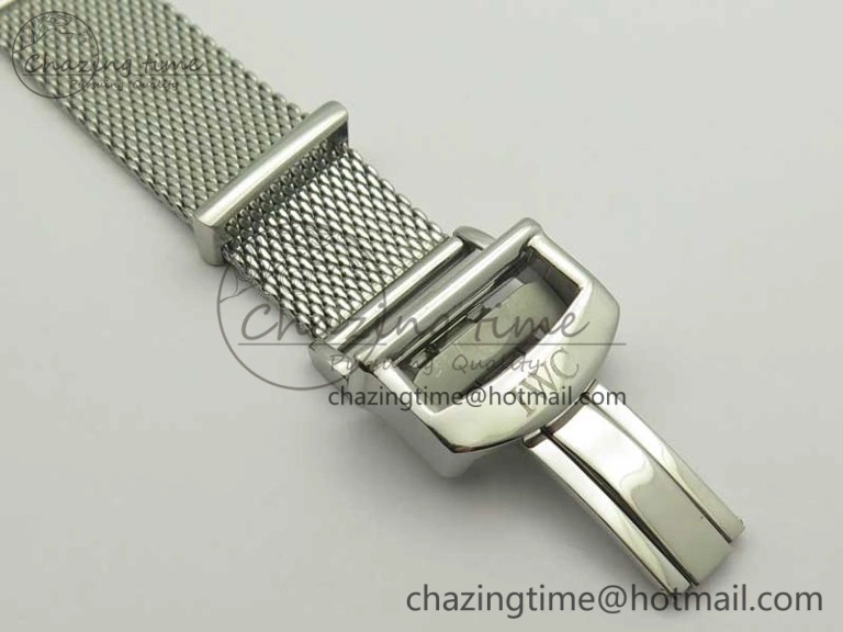 Portofino Automatic SS MKF 1:1 Best Edition White Dial On SS Mesh Bracelet A2892 V4