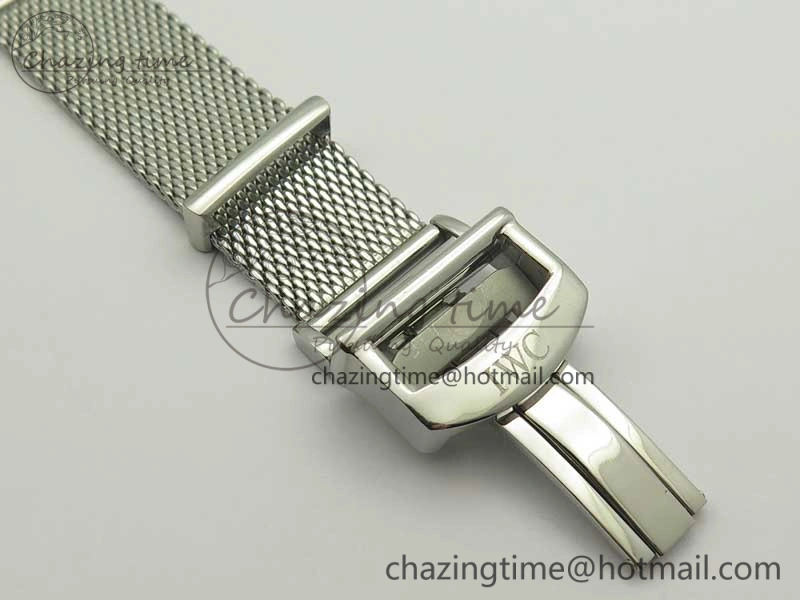 Portofino Automatic SS MKF 1:1 Best Edition White Dial On SS Mesh Bracelet A2892 V4