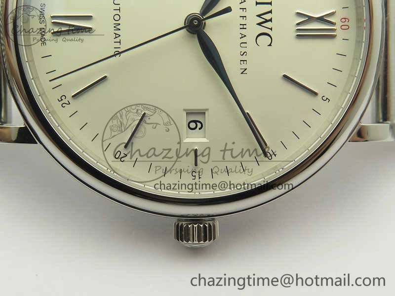 Portofino Automatic SS MKF 1:1 Best Edition White Dial On SS Mesh Bracelet A2892 V4