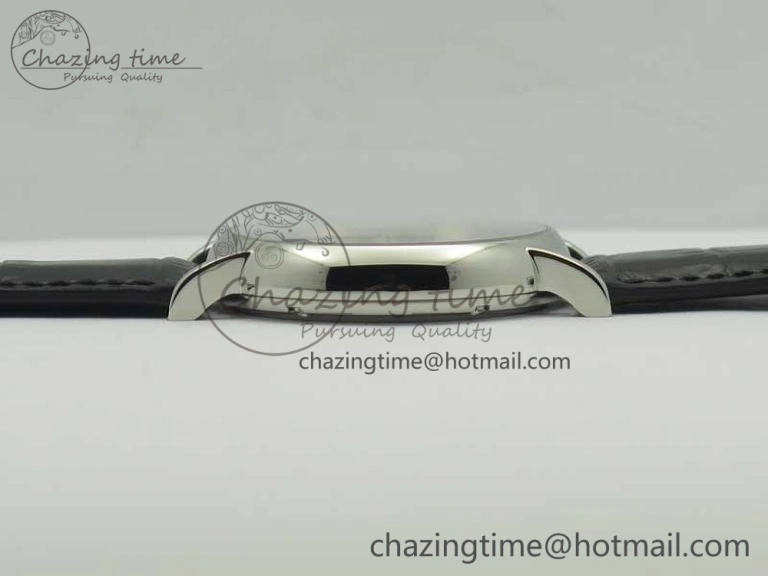 Portofino Automatic SS TWF 1:1 Best Edition Black Dial on Black Leather Strap A2892