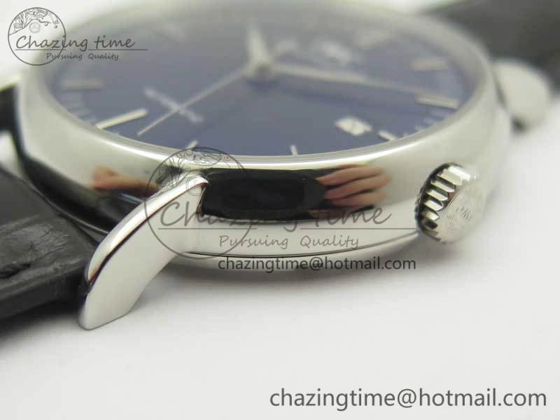 Portofino Automatic SS TWF 1:1 Best Edition Blue Dial on Black Leather Strap A2892