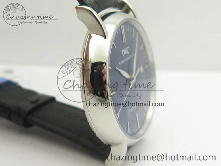 Portofino Automatic SS TWF 1:1 Best Edition Blue Dial on Black Leather Strap A2892