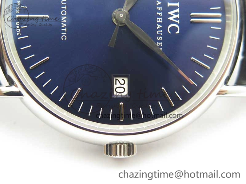 Portofino Automatic SS TWF 1:1 Best Edition Blue Dial on Black Leather Strap A2892