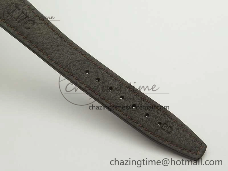 Portofino Automatic SS TWF 1:1 Best Edition Silver Dial Gold Markers on Brown Leather Strap A2892