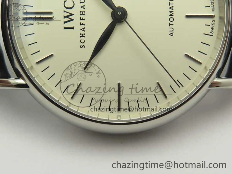 Portofino Automatic SS TWF 1:1 Best Edition Silver Dial SS Markers on Black Leather Strap A2892