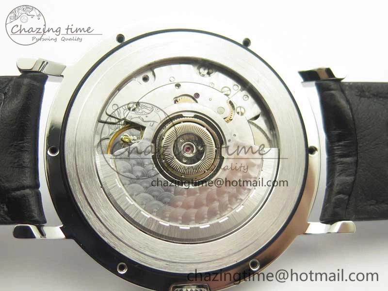 Portofino Automatic SS TWF 1:1 Best Edition Silver Dial SS Markers on Black Leather Strap A2892