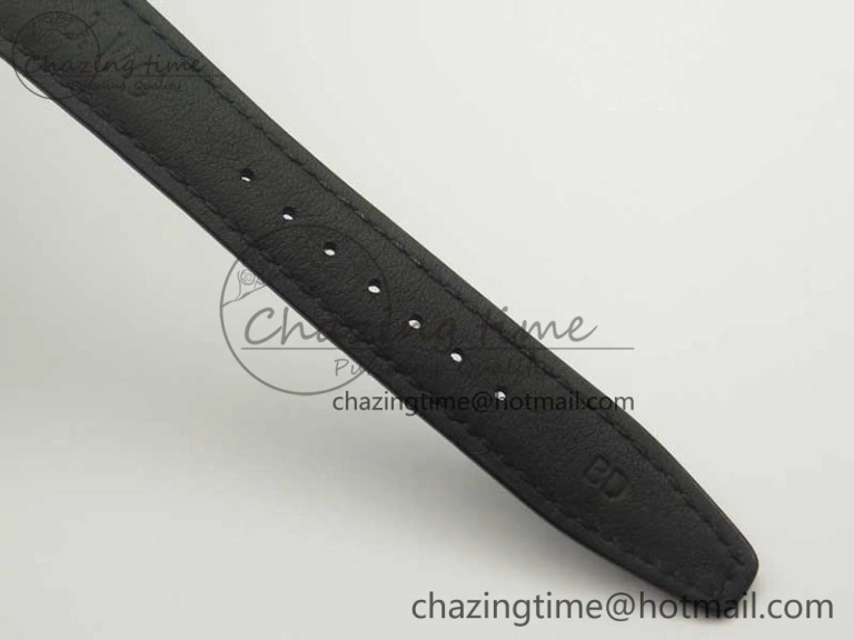 Portofino Automatic SS TWF 1:1 Best Edition Silver Dial SS Markers on Black Leather Strap A2892