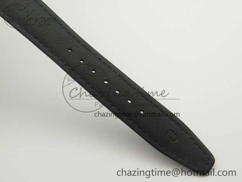 Portofino Automatic SS TWF 1:1 Best Edition Silver Dial SS Markers on Black Leather Strap A2892
