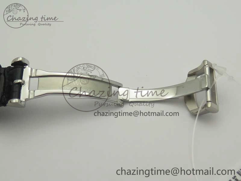 Portofino Automatic SS TWF 1:1 Best Edition Silver Dial SS Markers on Black Leather Strap A2892
