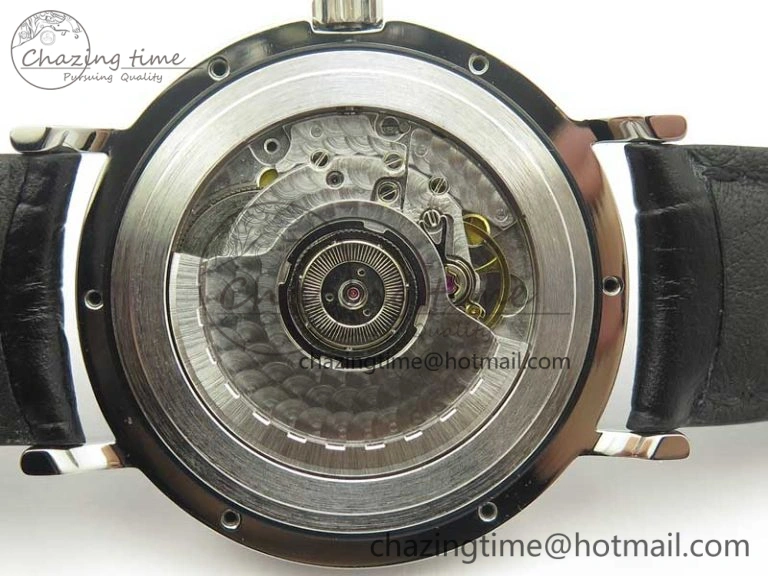 Portofino Automatic SS TWF 1:1 Best Edition Silver Dial SS Markers on Black Leather Strap A2892
