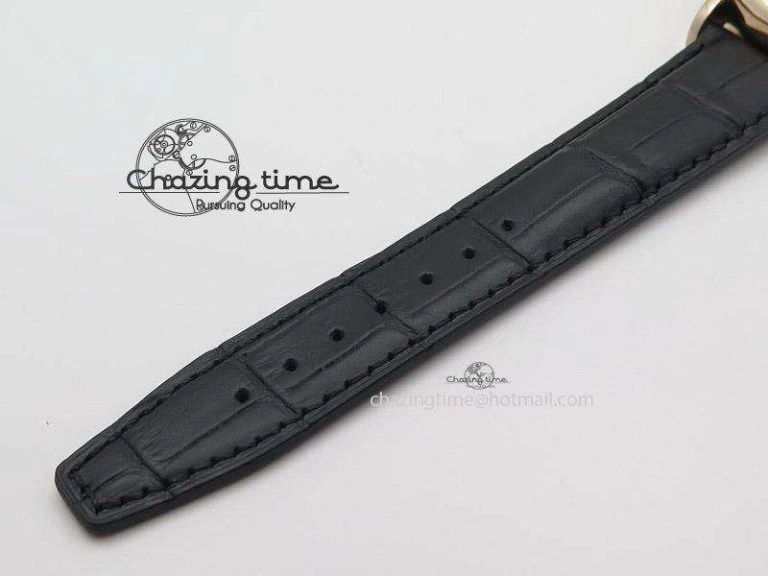 Portofino Chrono RG Black Dial on Black Leather Strap A7750