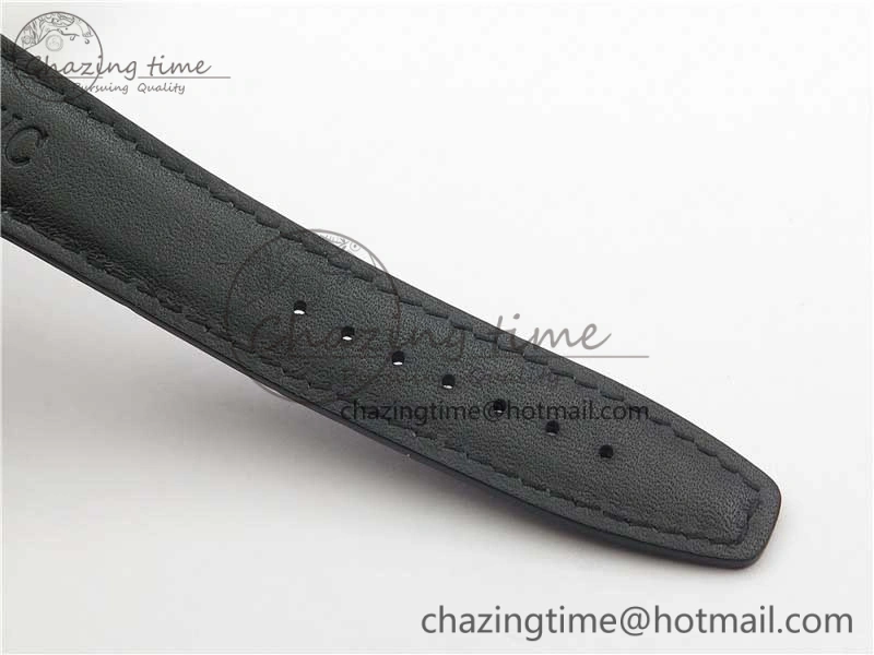 Portofino Chrono RG ZF 1:1 Best Edition Blue Dial Gold Markers on Black Leather Strap A7750