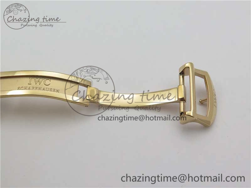 Portofino Chrono RG ZF 1:1 Best Edition Blue Dial Gold Markers on Black Leather Strap A7750