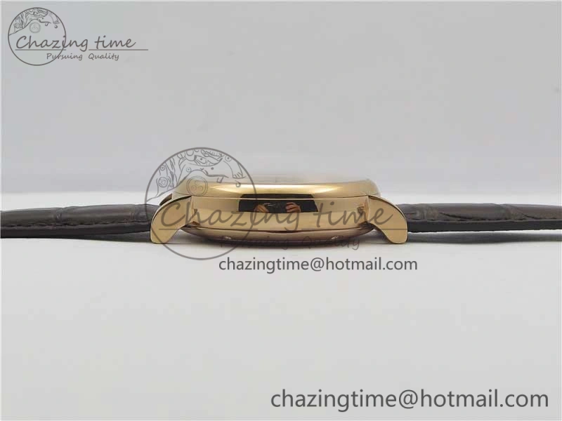 Portofino Chrono RG ZF 1:1 Best Edition White Dial on Brown Leather Strap A7750