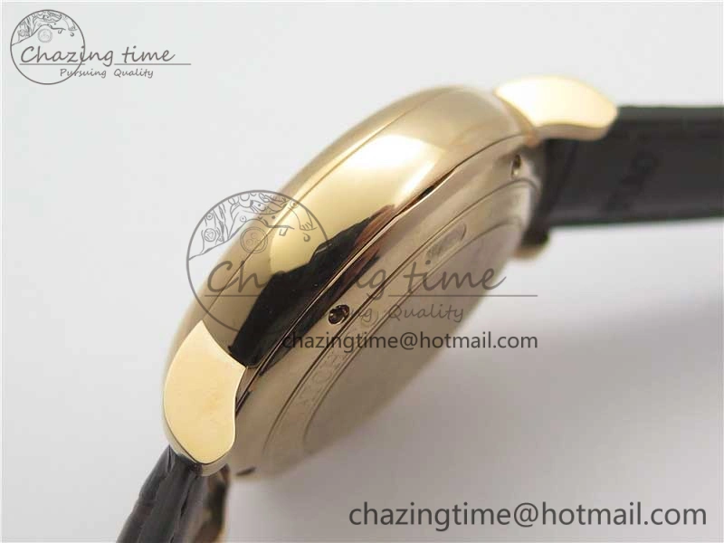 Portofino Chrono RG ZF 1:1 Best Edition White Dial on Brown Leather Strap A7750