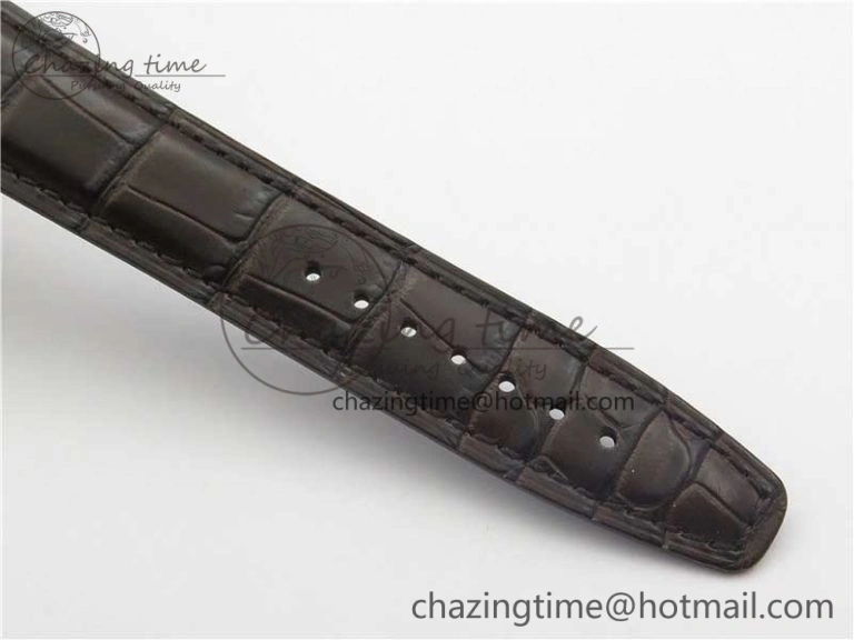 Portofino Chrono RG ZF 1:1 Best Edition White Dial on Brown Leather Strap A7750