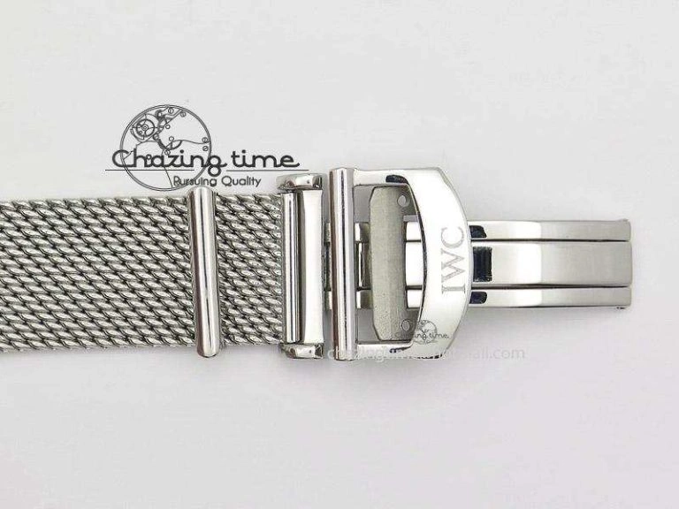 Portofino Chrono SS Black Dial on SS Mesh Bracelet A7750