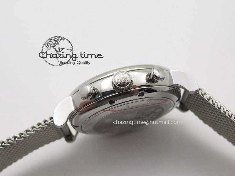 Portofino Chrono SS White Dial on SS Mesh Bracelet A7750