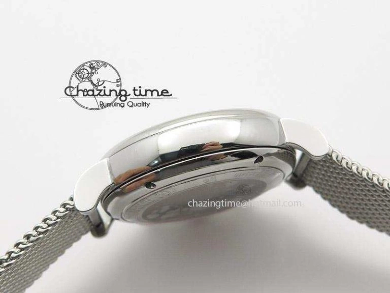 Portofino Chrono SS White Dial on SS Mesh Bracelet A7750