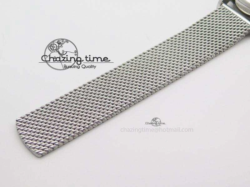 Portofino Chrono SS White Dial on SS Mesh Bracelet A7750