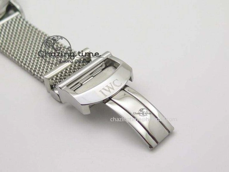 Portofino Chrono SS White Dial on SS Mesh Bracelet A7750