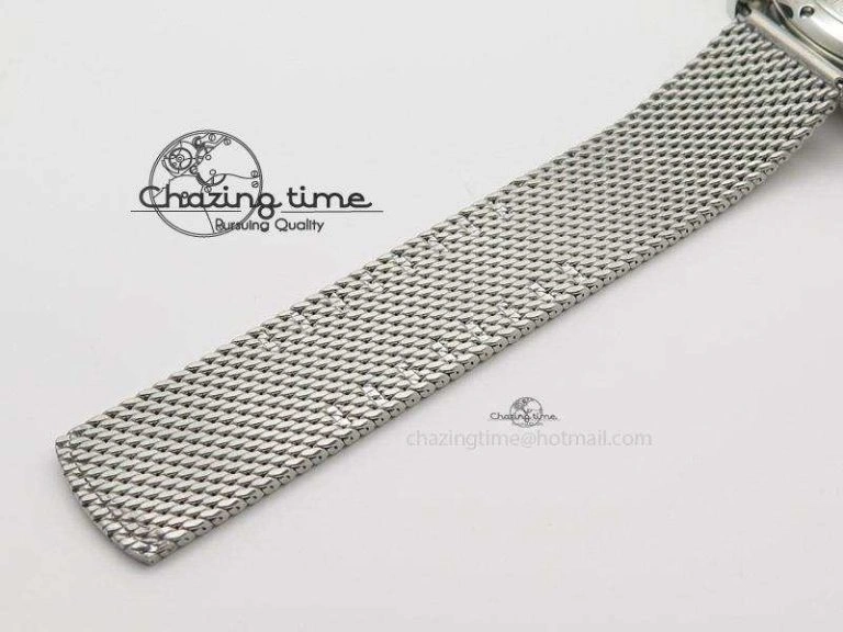 Portofino Chrono SS White Dial on SS Mesh Bracelet A7750