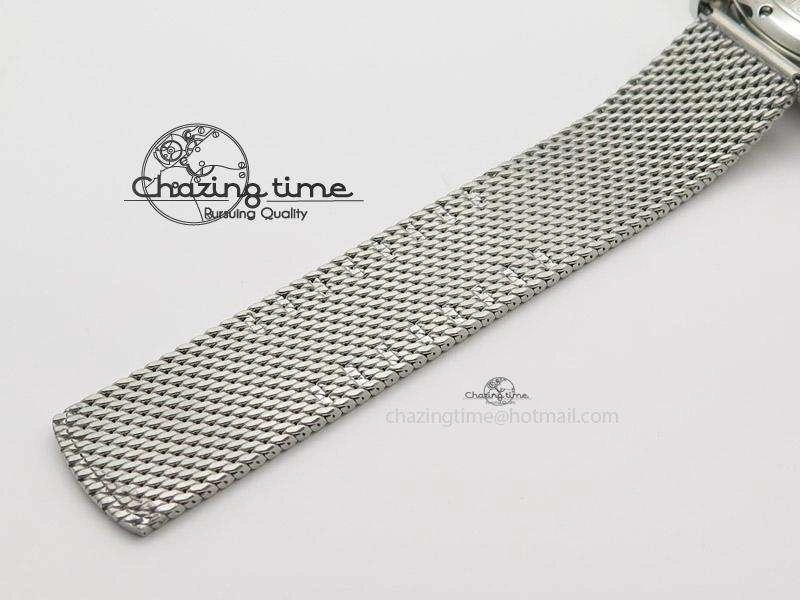 Portofino Chrono SS White Dial on SS Mesh Bracelet A7750
