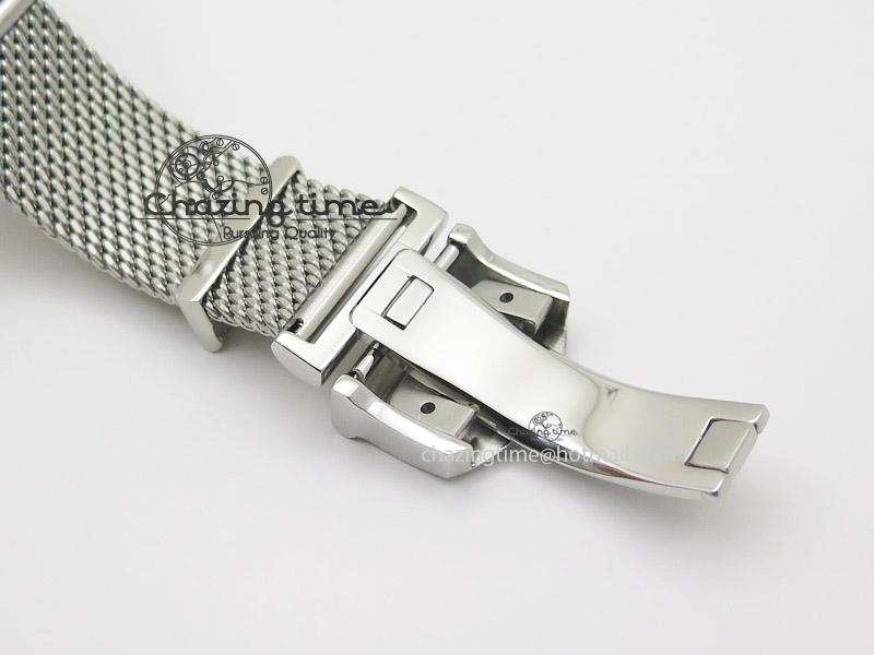 Portofino Chrono SS White Dial on SS Mesh Bracelet A7750