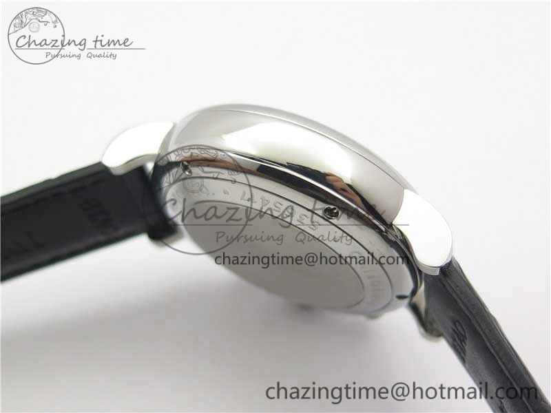 Portofino Chrono SS ZF 1:1 Best Edition Blue Dial Gold Markers on Black Leather Strap A7750