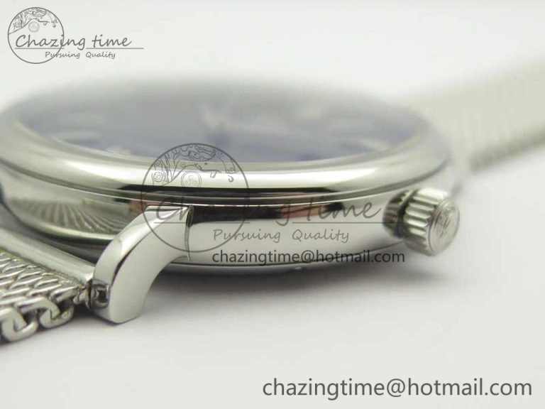 Portofino IW356501 SS V3 MK 1:1 Best Edition Blue Dial On SS Mesh Bracelet MIYOTA 9015